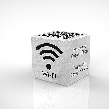 Beton-Würfel mit QR-Code