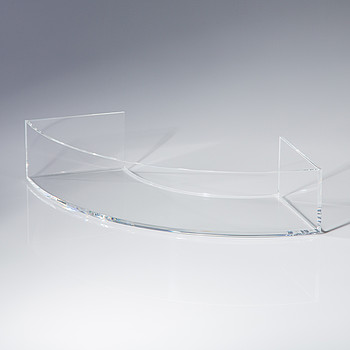 Viertelkreisschütte aus Acrylglas