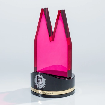 Customized award made of acrylic glass „ISM“