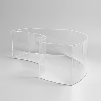 Curved cover made of acrylic glass