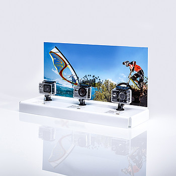 Display aus Acrylglas "Action"