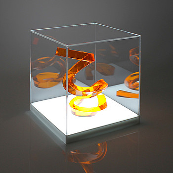 Light base with acrylic glass cover