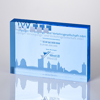 Tombstone aus Acrylglas „LVV"