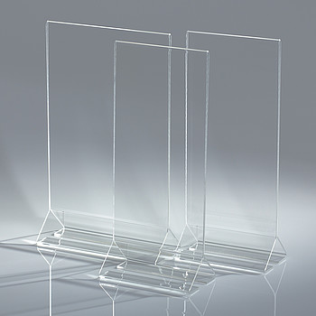 Acrylic glass display V-base
