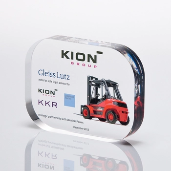 Tombstone aus Acrylglas mit Digitaldruck „KION"