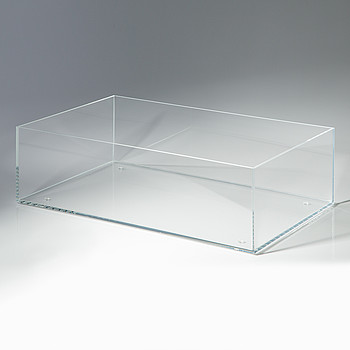 Bin made of clear acrylic glass
