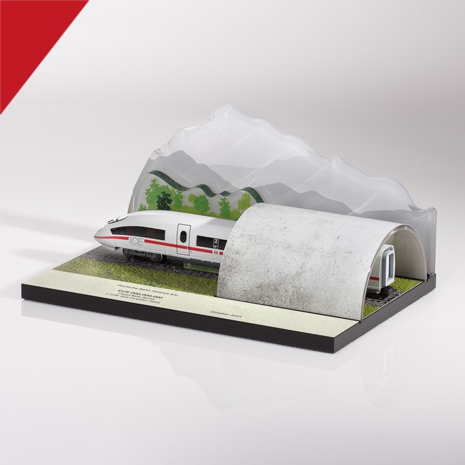 Tombstone aus Acrylglas / Plexiglas "Deutsche Bahn"