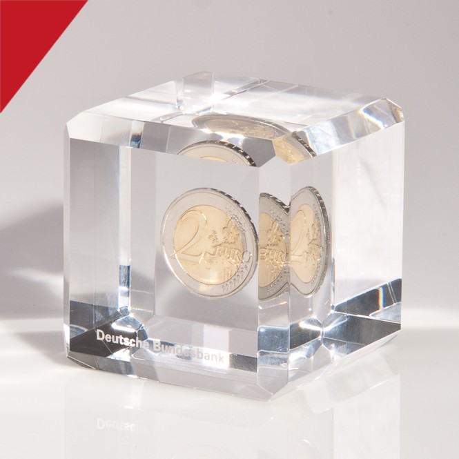 Einbettung in Acrylglas „Münze“
