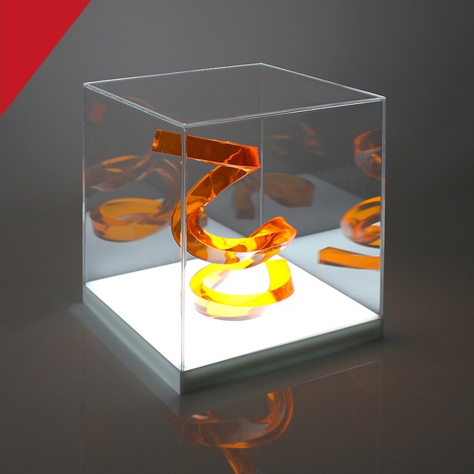 Light base with acrylic glass cover