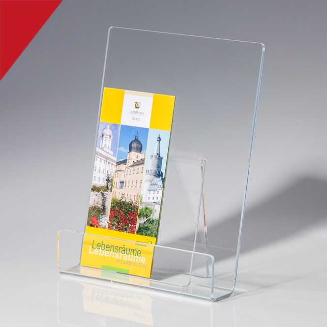 Brochure holder for brochures with paper size 210x297mm